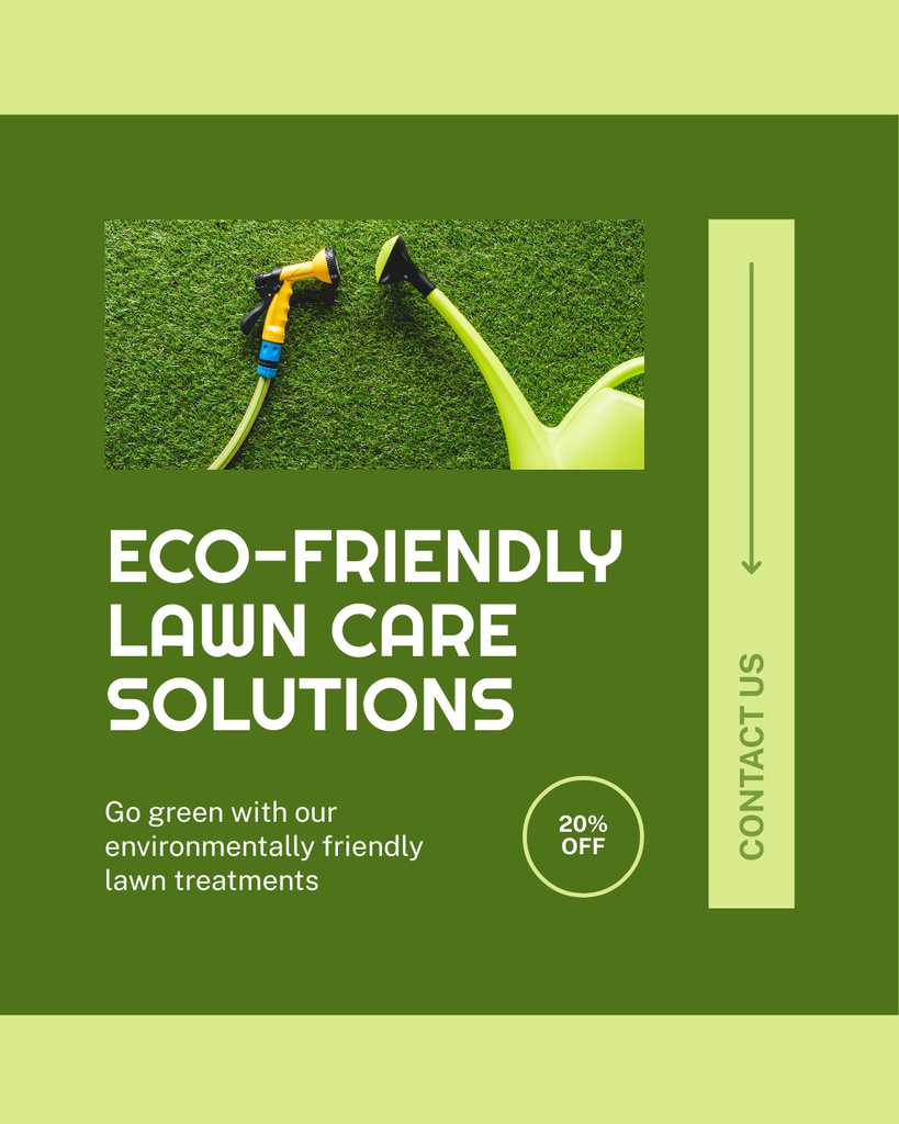 Eco-Friendly Lawn Care Instagram Post Vertical Πρότυπο σχεδίασης