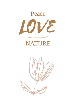 Eco Concept about Nature Postcard 5x7in Vertical Design Template