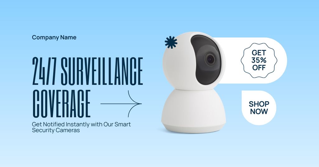 Affordable Surveillance Systems Facebook AD – шаблон для дизайну