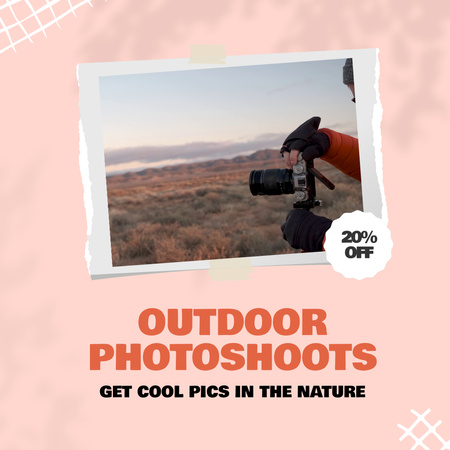 Atmospheric Photoshoots Of Landscapes With Discount Offer Animated Post Design Template