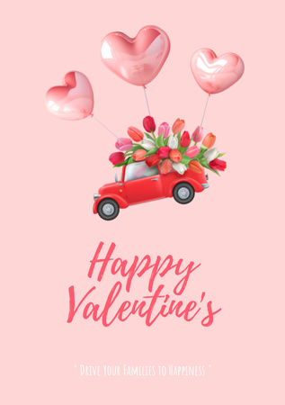 Platilla de diseño Cute Valentine's Day Greeting Card Postcard A5 Vertical