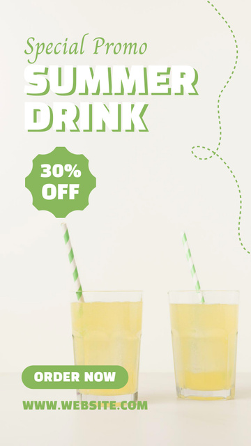 Summer Drinks Sale Offer Instagram Story tervezősablon