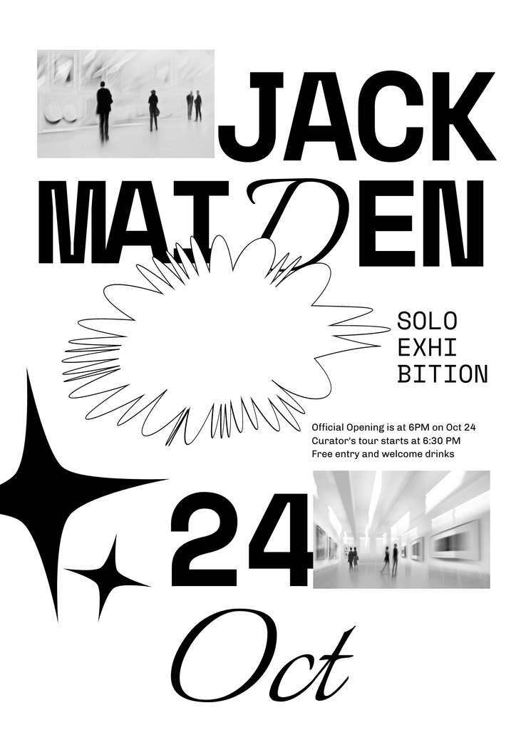 Szablon projektu Visual Arts Fair Announcement with People on Exhibition Poster B2