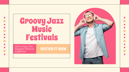 Plantilla de diseño de Exquisita promoción de festivales de Groovy y Jazz Youtube 