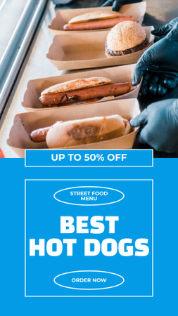 Best Hot Dogs Offer Instagram Story Design Template