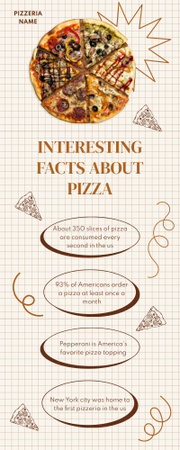 Plantilla de diseño de rebanada de pizza con diferentes ingredientes Infographic 