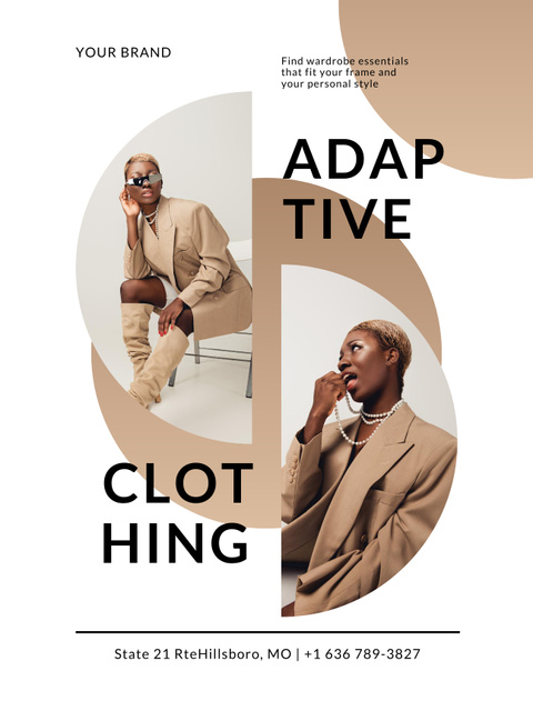 Modèle de visuel Offer of Adaptive Clothing with Stylish Woman - Poster US