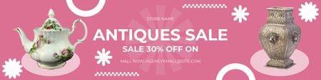 Exquisite Decor On Discount Offer In Pink Twitter Design Template