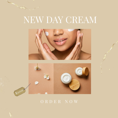 New Day Cream Promo Instagram Design Template