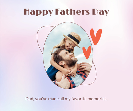 Platilla de diseño Father's day greeting,Facebook Post design Facebook