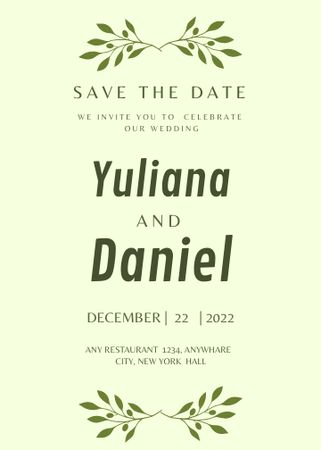 Platilla de diseño Wedding Celebration Announcement Invitation