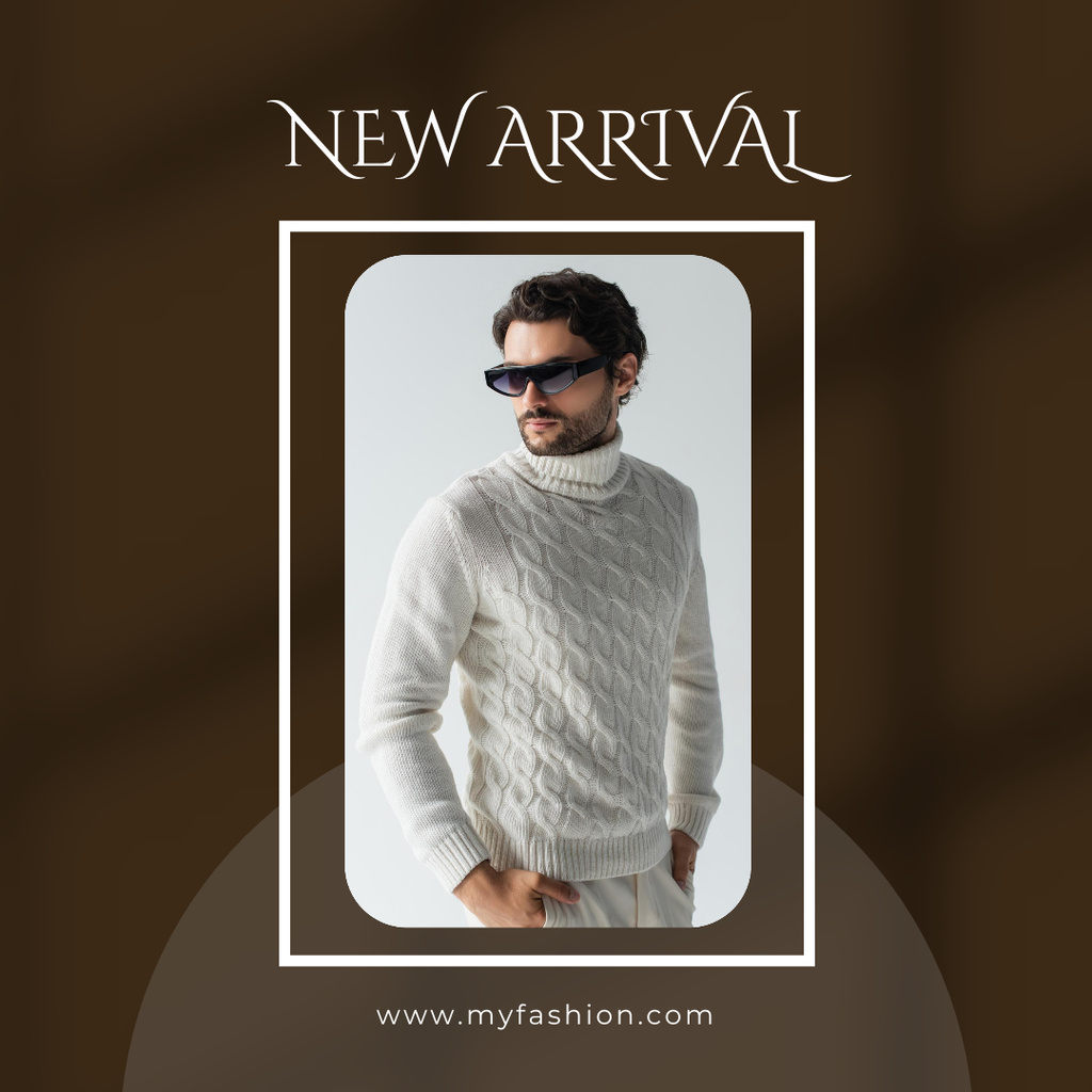 Designvorlage New Arrival of Fashion Clothes for Men With Sunglasses für Instagram