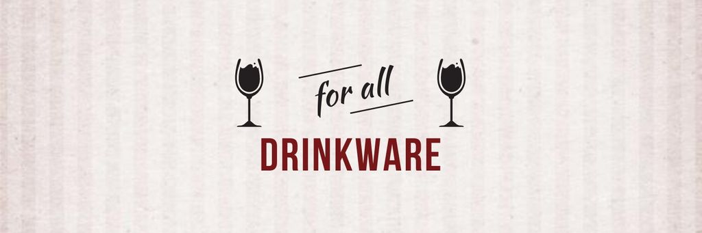 Designvorlage Drinkware for all shop für Twitter