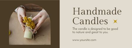 Handmade Candles for Sale Facebook cover Πρότυπο σχεδίασης
