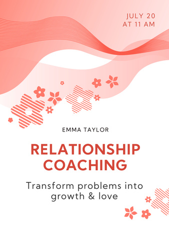 Designvorlage Relationship Coaching Offer für Poster US