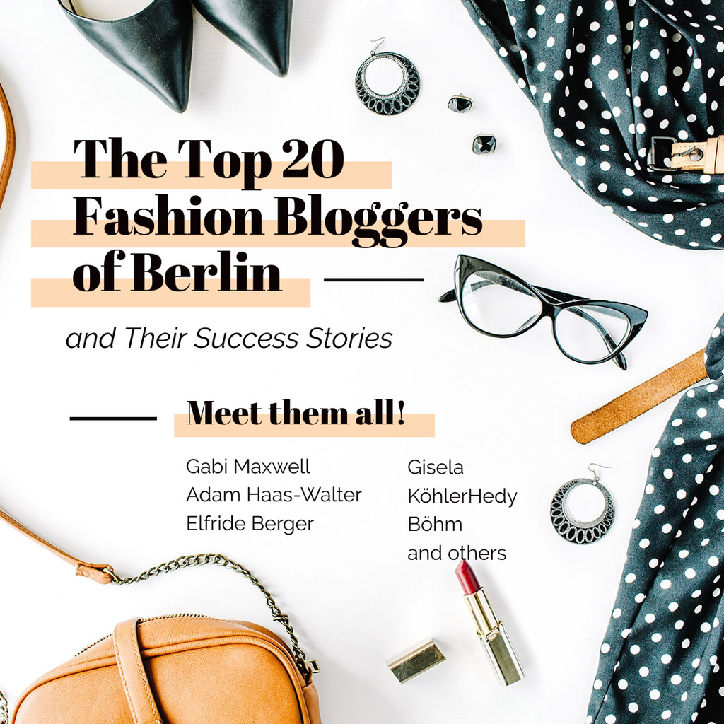 Meeting of Fashion Bloggers Instagram – шаблон для дизайна