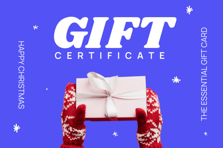Special Offer with Christmas Gift Gift Certificate Design Template