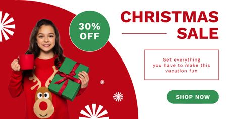 Gifts for Children Christmas Offer Facebook AD Design Template