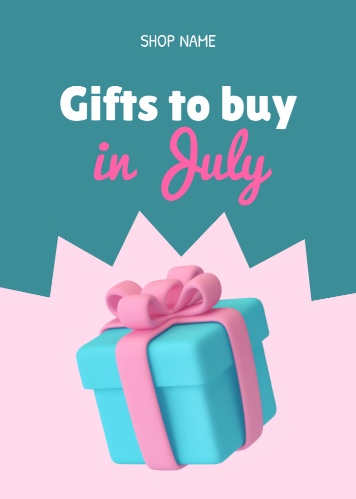 Memorable Christmas Gift Procurement in July Flayer Design Template