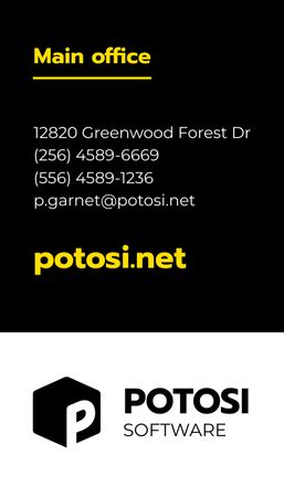 Senior Software Engineer Contacts Business Card US Vertical Design Template