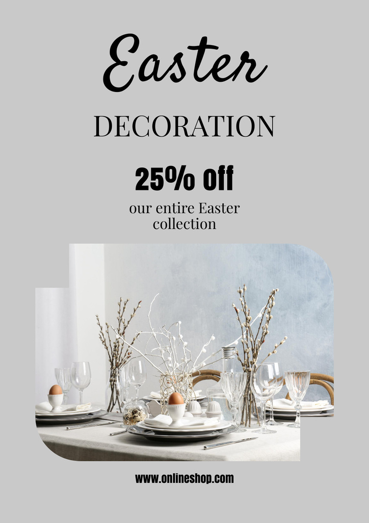 Easter Holiday Sale of Decorations Posterデザインテンプレート