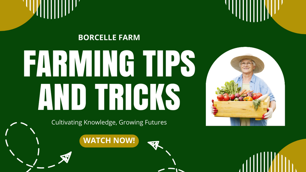 Ontwerpsjabloon van Youtube Thumbnail van Farming Tops and Tricks
