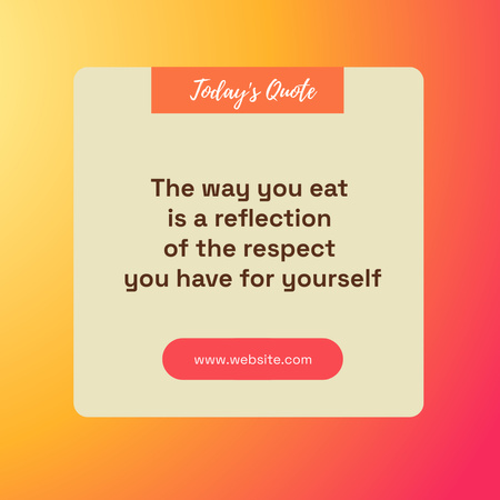Quote on Orange and Red Background Instagram Design Template