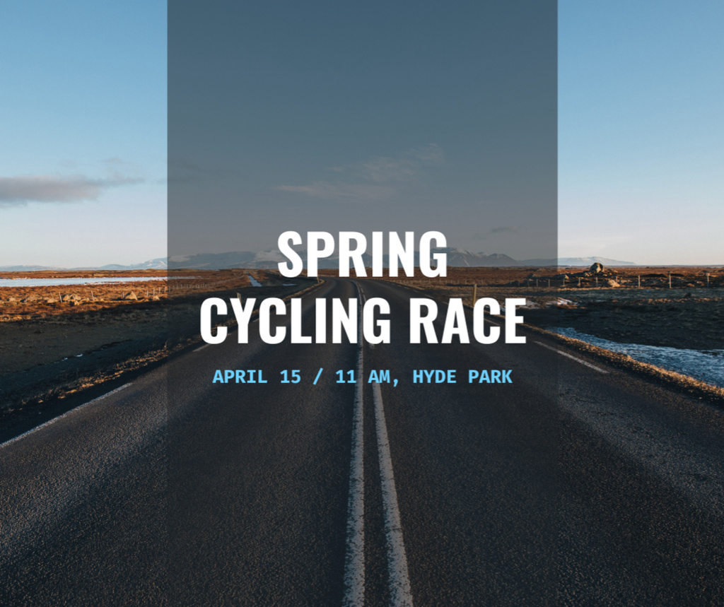 Designvorlage Spring Cycling Race für Facebook