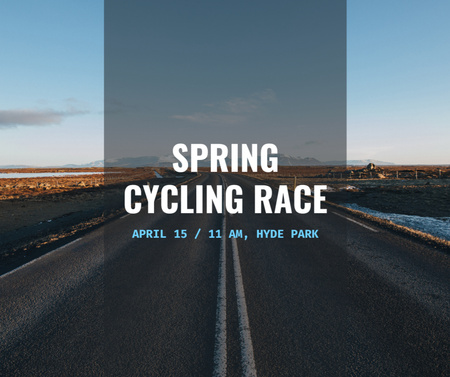 Modèle de visuel Course cycliste de printemps - Facebook
