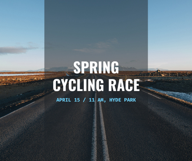 Spring Cycling Race Facebook Tasarım Şablonu