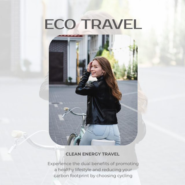 Plantilla de diseño de Eco Travel Offer  by Bicycle Instagram 
