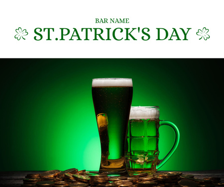 St. Patrick's Day Beer Discount Offer Facebook Design Template