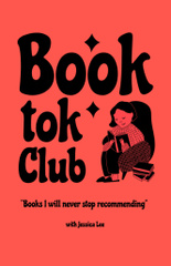 Simple Illustrated Ad of Book Club