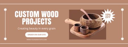 Carpentry and woodworking Facebook cover Design Template