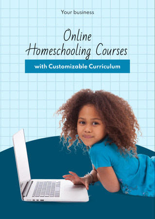 Ad of Online Homeschooling Courses Flyer A6 Design Template