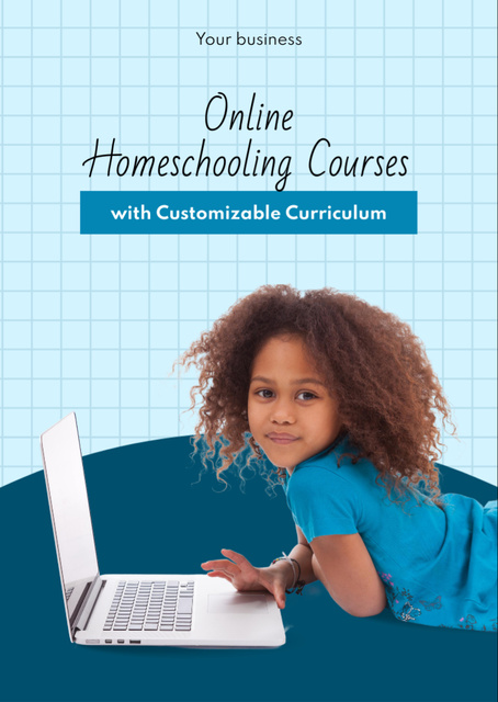 Ad of Online Homeschooling Courses Flyer A6デザインテンプレート