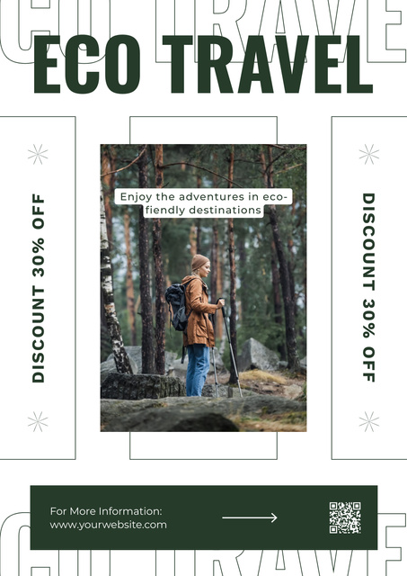 Eco Travel to Forest Poster Πρότυπο σχεδίασης