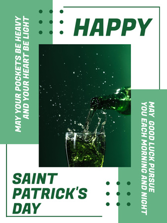 Ünnepi kívánságok Szent Patrik napjára Poster US tervezősablon
