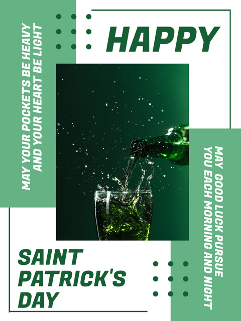 Modèle de visuel Holiday Wishes for St. Patrick's Day - Poster US