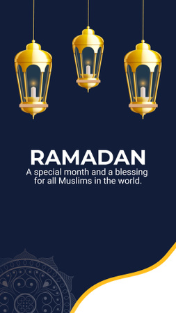 Plantilla de diseño de Decorative Lanterns for Ramadan Instagram Story 