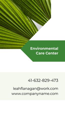 Ecology Expert Offer Business Card US Vertical Design Template