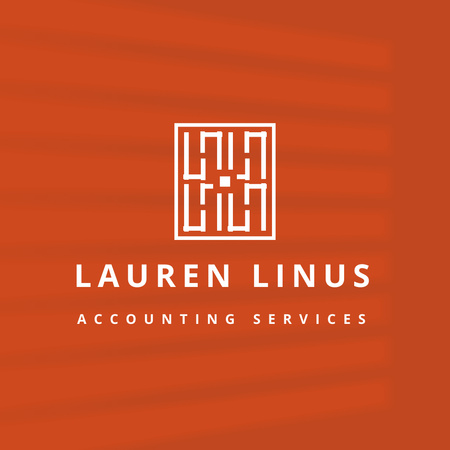Emblem of Accounting Center Logo Design Template