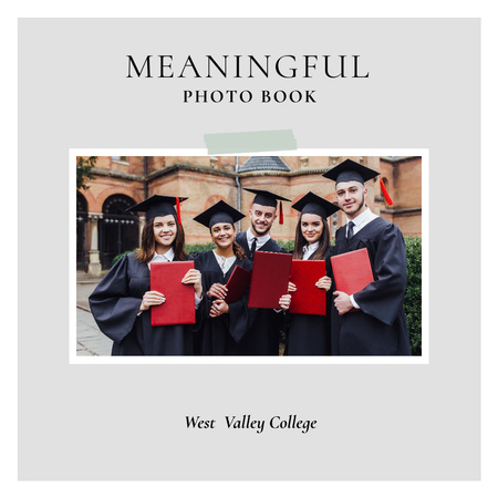 Vibrant School Graduation Photoshoots with Graduates Photo Book Design Template