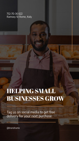 Platilla de diseño Help Small Businesses Grow Instagram Story