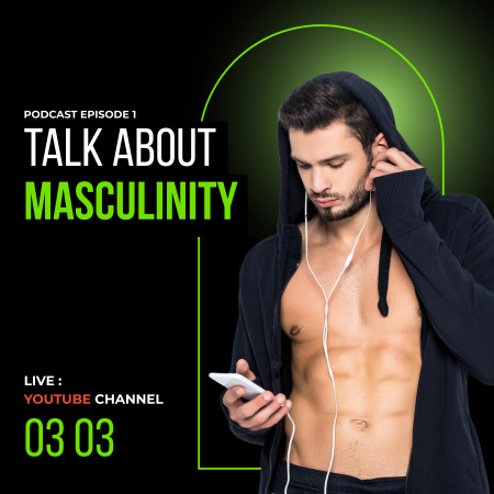 Talk About Body Building Podcast Cover Design Template