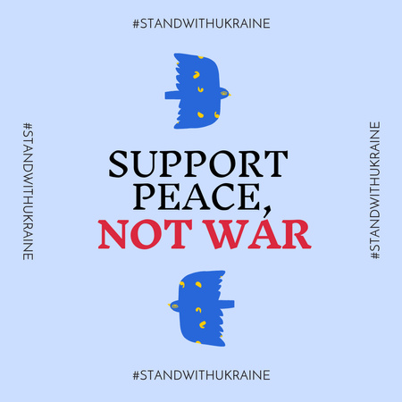 Ukrán béke madara Instagram tervezősablon