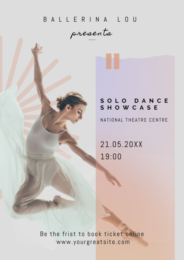 Solo Dance Competition Advertising Flyer A4 Design Template