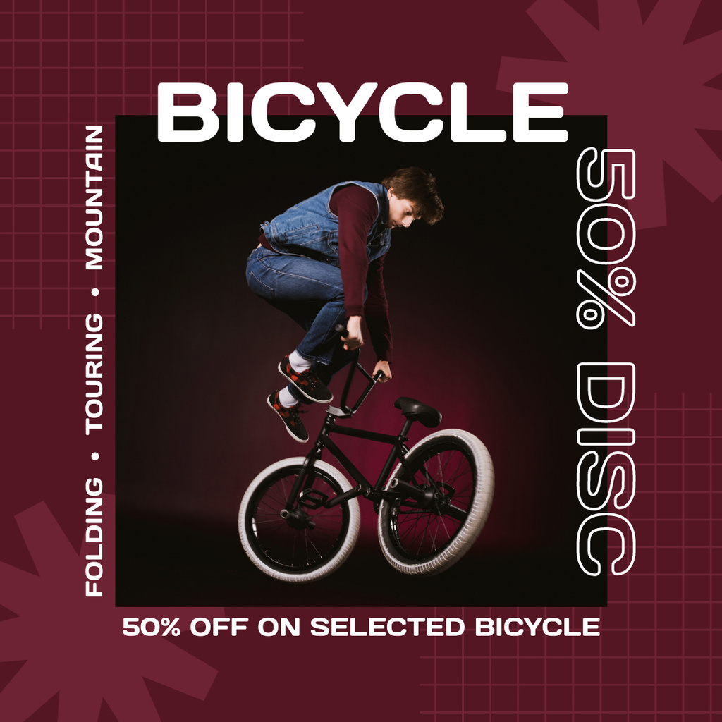 All Kinds of Bicycles for Sale Instagram AD Design Template