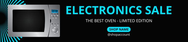 Modèle de visuel Electronics Sale with Microwave - Ebay Store Billboard