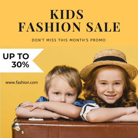 Fashion Kids Sale Advertisement Instagram Design Template